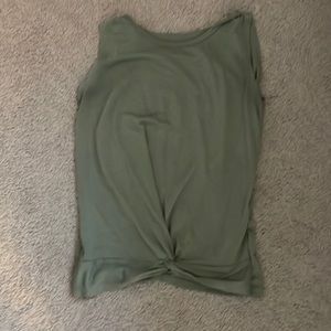 A slight lime green tank top